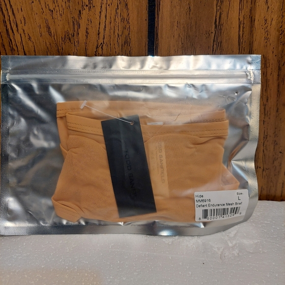 Todd Sanfield Underwear Briefs Mens Large Hide Brown New In Package - Picture 2 of 2